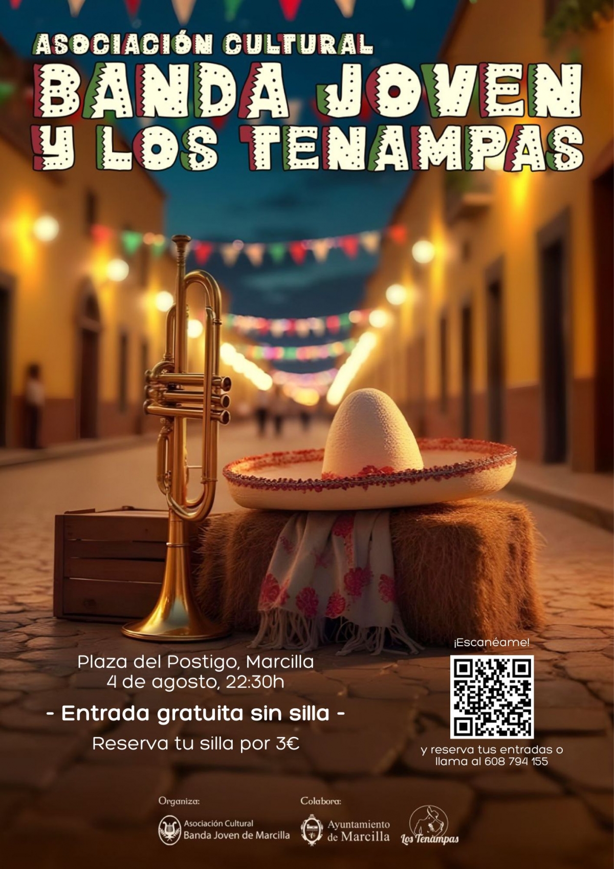 La Banda Joven de Marcilla se une a Los Tenampas para ofrecer una noche mágica de música mexicana el 4 de agosto