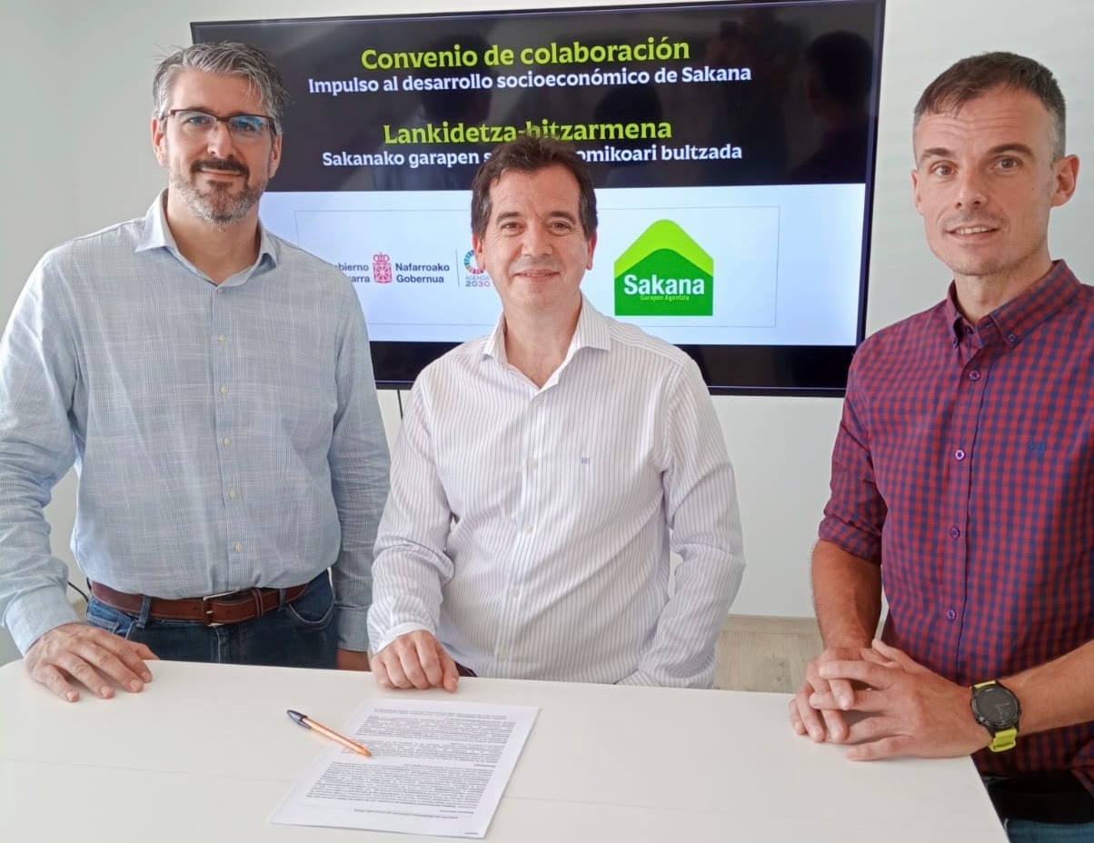 Navarra y la Agencia de Sakana firman un convenio para impulsar el desarrollo económico
