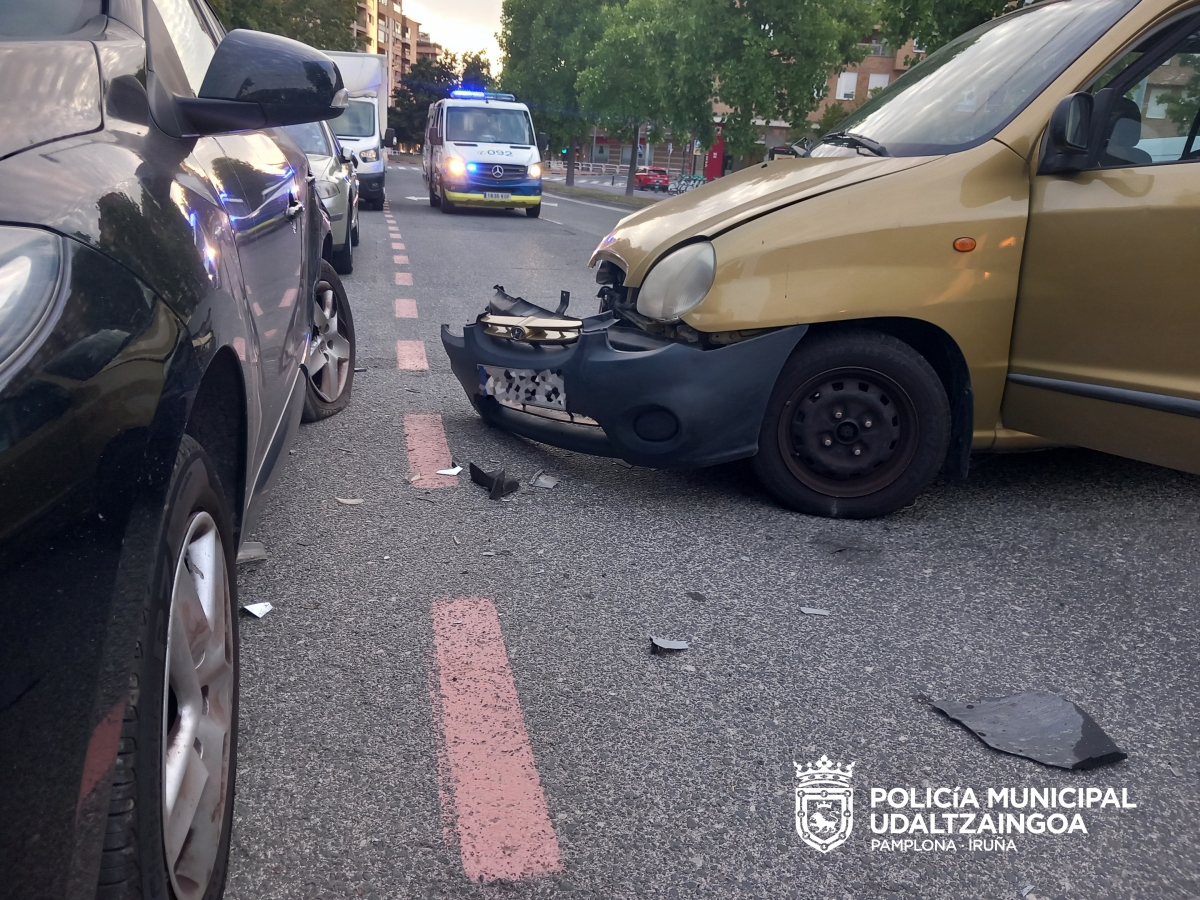 18 accidentes en Pamplona dejan 5 heridos este fin de semana