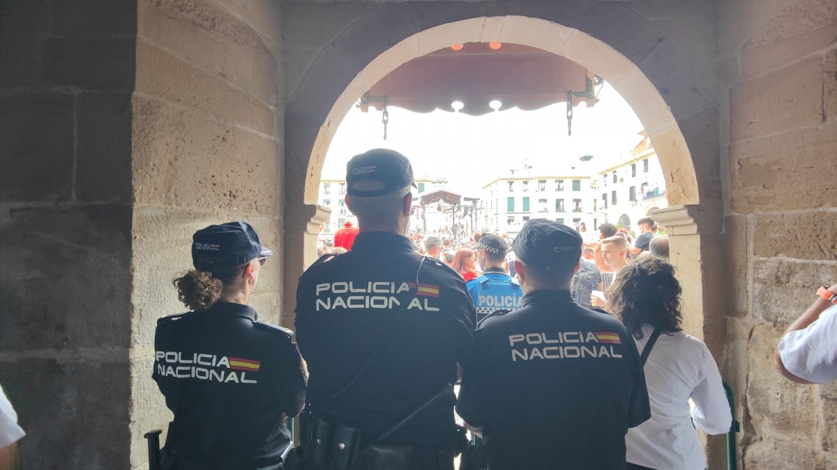 Policía Nacional refuerza la seguridad en Tudela para las fiestas de Santa Ana con drones y unidades especializadas