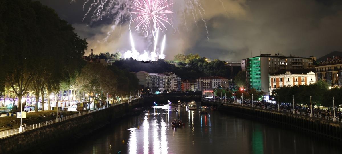 Siete pirotecnias competirán en los fuegos artificiales de Aste Nagusia 2025
