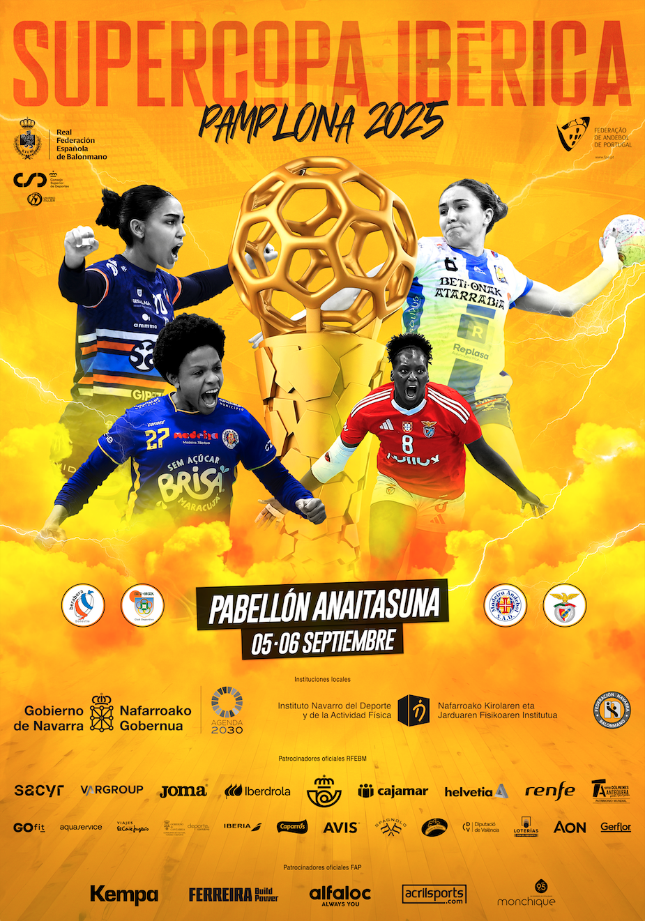 Navarra acogerá la Supercopa Ibérica de balonmano femenino en Pamplona